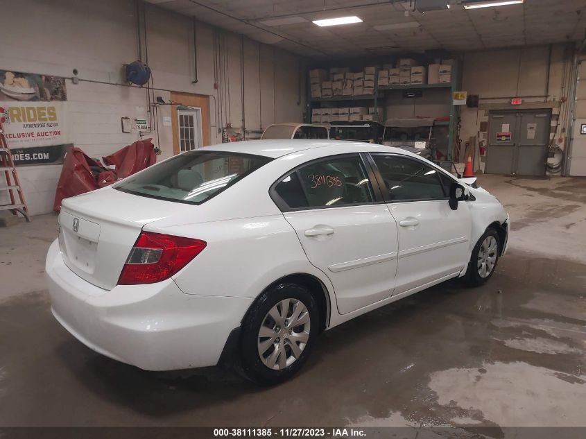 2012 Honda Civic Lx VIN: 2HGFB2F53CH558381 Lot: 38111385