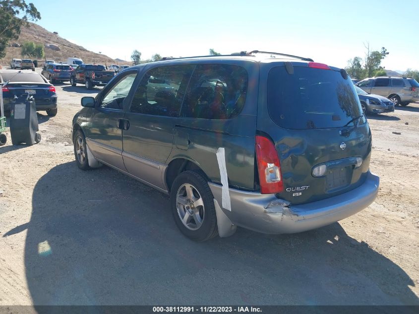 2002 Nissan Quest Se VIN: 4N2ZN16T62D806126 Lot: 38112991