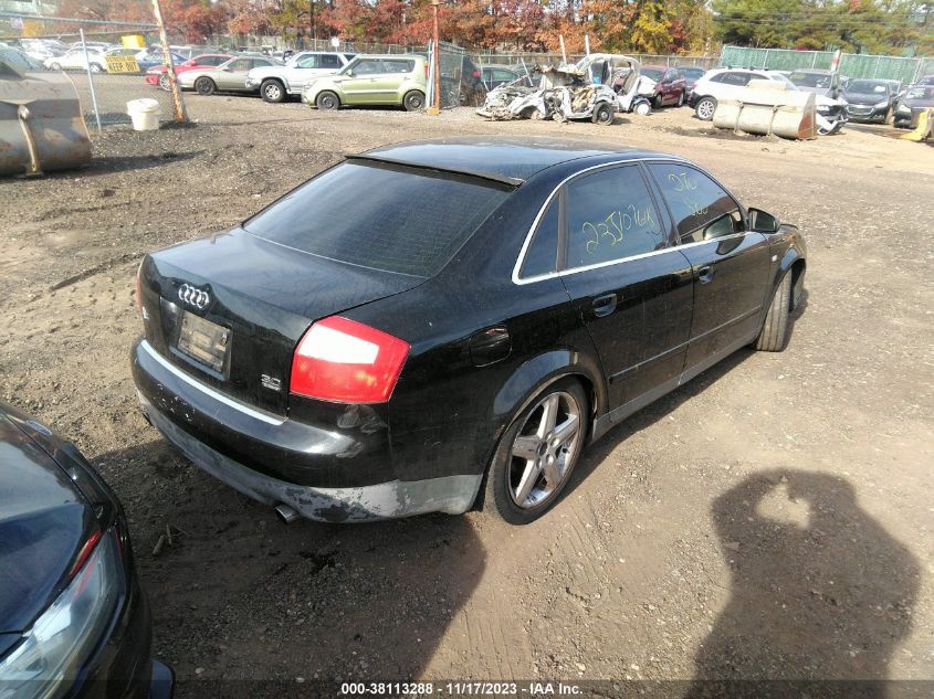 2003 Audi A4 3.0 VIN: WAULT68E23A333271 Lot: 38113288