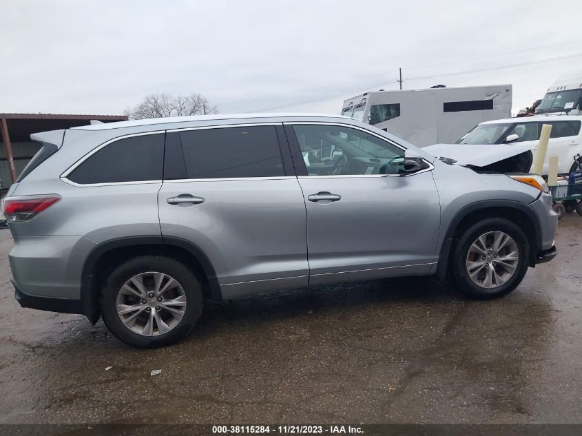 2015 Toyota Highlander Xle V6 VIN: 5TDJKRFH3FS076463 Lot: 38115284