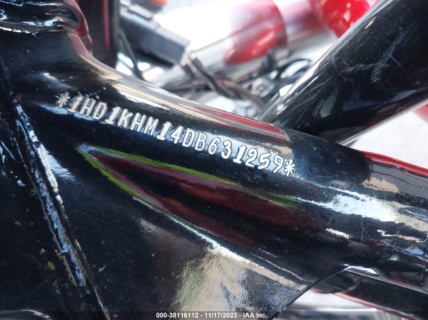 2013 Harley-Davidson Fltrx Road Glide Custom VIN: 1HD1KHM14DB631259 Lot: 38116112