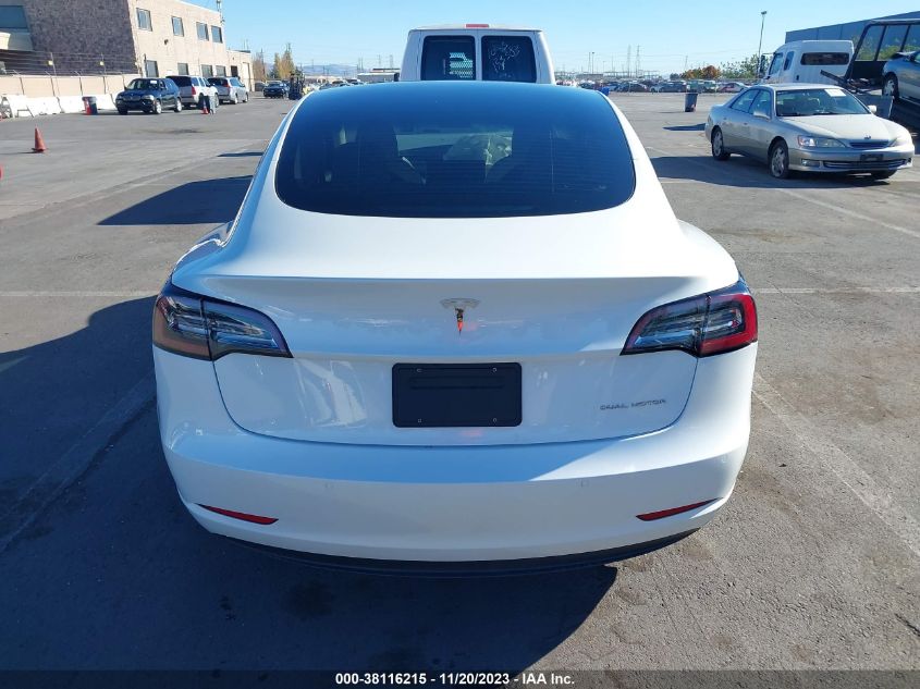 2021 Tesla Model 3 Long Range Dual Motor All-Wheel Drive VIN: 5YJ3E1EB8MF051073 Lot: 38116215