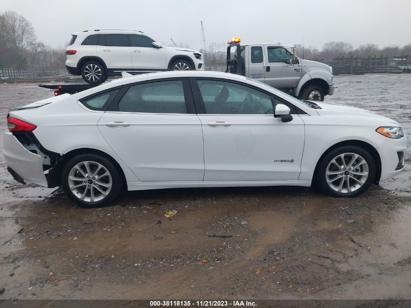 2019 Ford Fusion Hybrid Se VIN: 3FA6P0LU9KR136396 Lot: 38118135