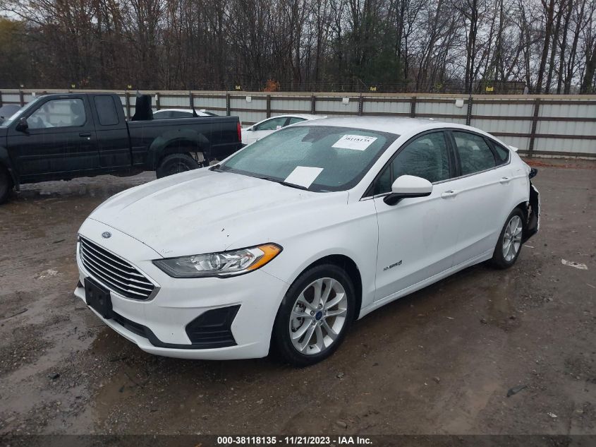 2019 Ford Fusion Hybrid Se VIN: 3FA6P0LU9KR136396 Lot: 38118135