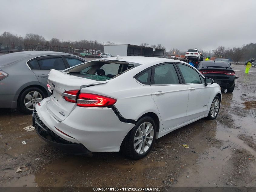 2019 Ford Fusion Hybrid Se VIN: 3FA6P0LU9KR136396 Lot: 38118135