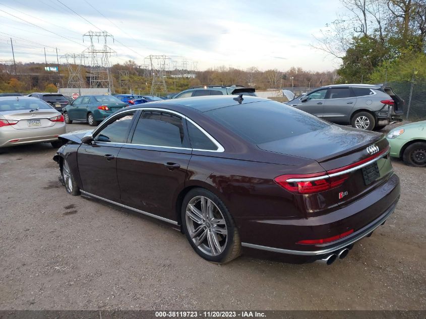 2020 Audi S8 Tfsi Quattro Tiptronic VIN: WAU8SAF83LN014804 Lot: 38119723