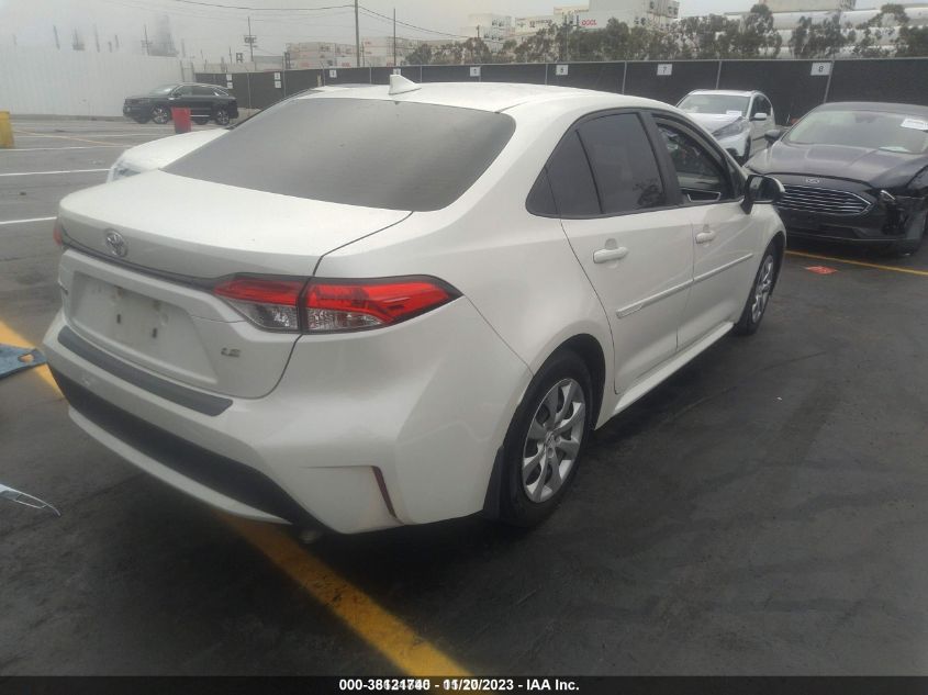 2020 Toyota Corolla Le VIN: JTDEPRAE8LJ089668 Lot: 38121740