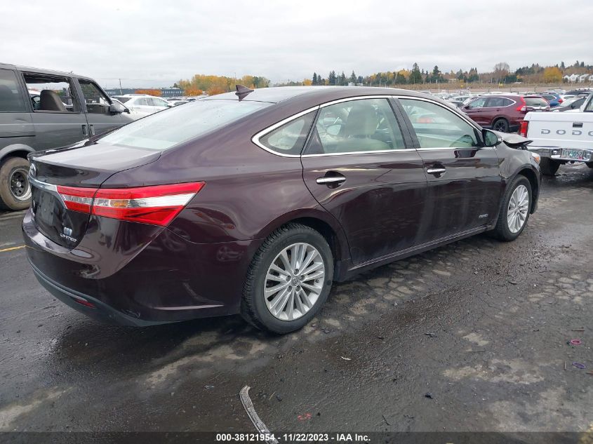 2014 Toyota Avalon Hybrid Limited VIN: 4T1BD1EB0EU028549 Lot: 38121954