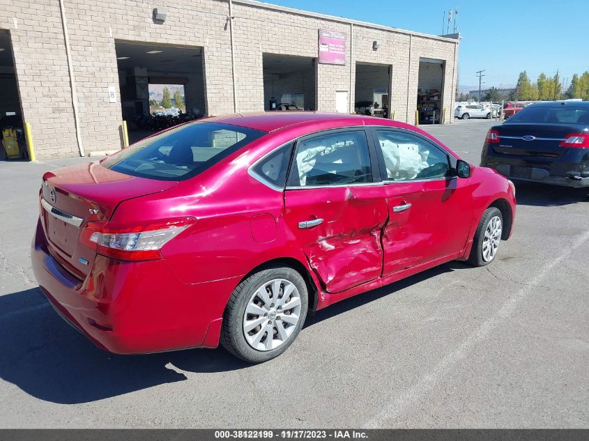 2014 Nissan Sentra Fe+ S/Fe+ Sv/S/Sv/Sr/Sl VIN: 3N1AB7APXEL653502 Lot: 38122199