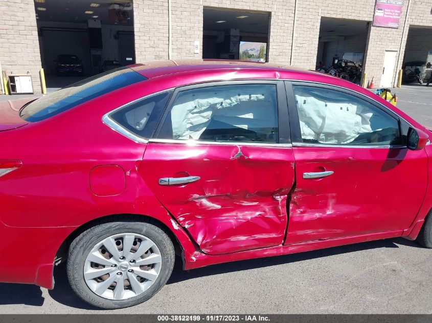 2014 Nissan Sentra Fe+ S/Fe+ Sv/S/Sv/Sr/Sl VIN: 3N1AB7APXEL653502 Lot: 38122199