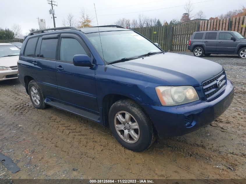 2003 Toyota Highlander V6 (A4) VIN: JTEGF21A030114757 Lot: 38125884