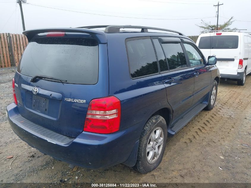 2003 Toyota Highlander V6 (A4) VIN: JTEGF21A030114757 Lot: 38125884