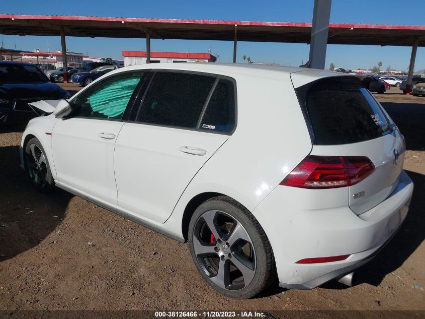 2018 Volkswagen Golf Gti 2.0T Autobahn VIN: 3VW547AU1JM261699 Lot: 38126466