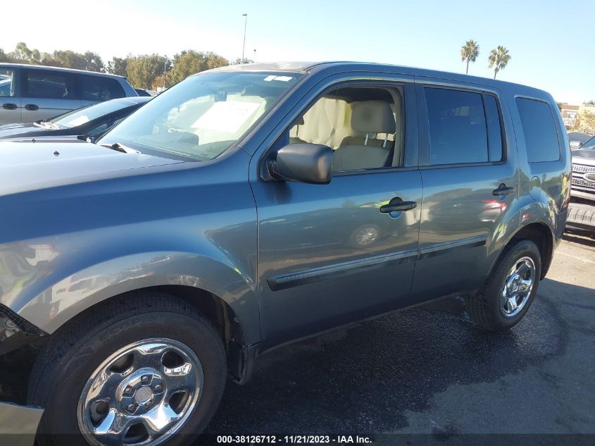 2013 Honda Pilot Lx VIN: 5FNYF3H22DB013459 Lot: 38126712