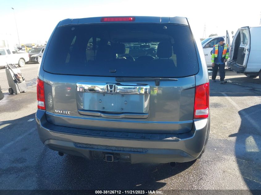 2013 Honda Pilot Lx VIN: 5FNYF3H22DB013459 Lot: 38126712