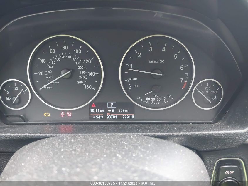 2014 BMW 320I xDrive VIN: WBA3C3C55EF983269 Lot: 38130775