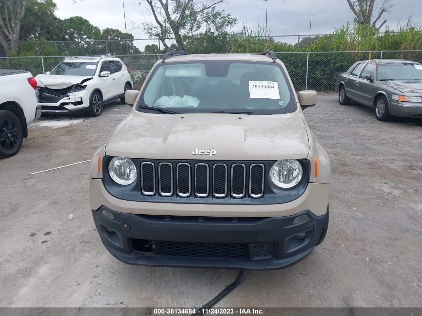 2016 Jeep Renegade Latitude VIN: ZACCJABT0GPE01883 Lot: 38134684