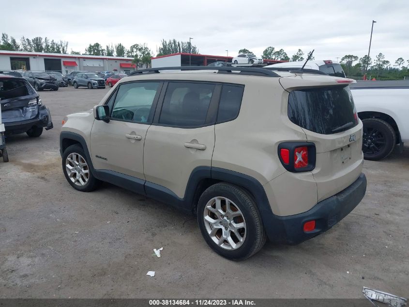 2016 Jeep Renegade Latitude VIN: ZACCJABT0GPE01883 Lot: 38134684