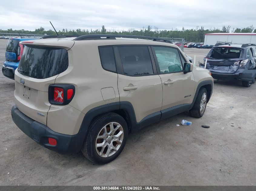 2016 Jeep Renegade Latitude VIN: ZACCJABT0GPE01883 Lot: 38134684