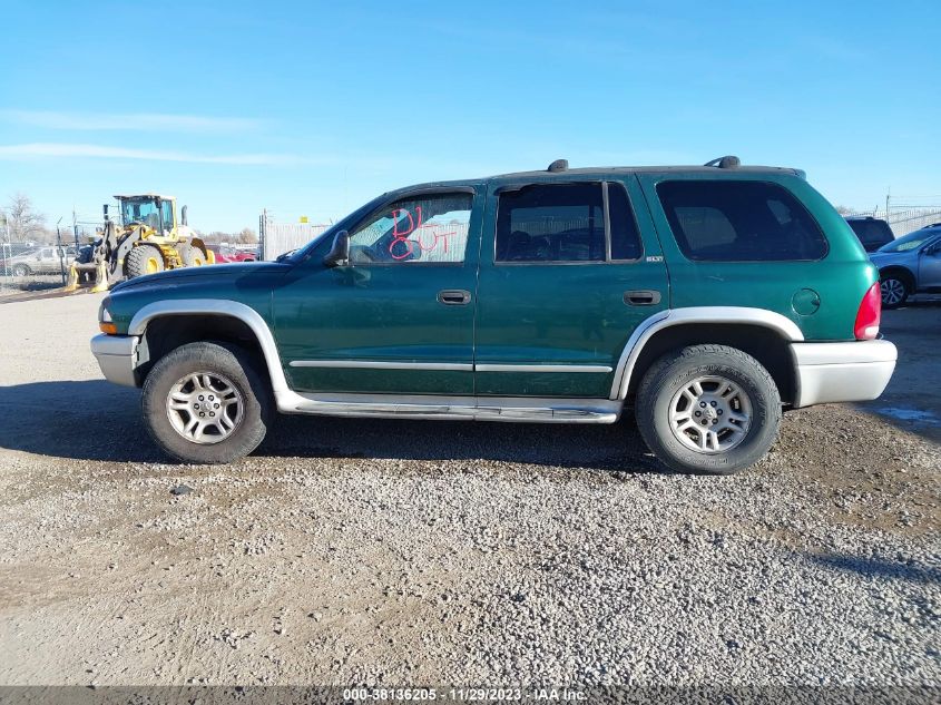 2002 Dodge Durango Slt Plus VIN: 1B8HS58Z02F218612 Lot: 38136205