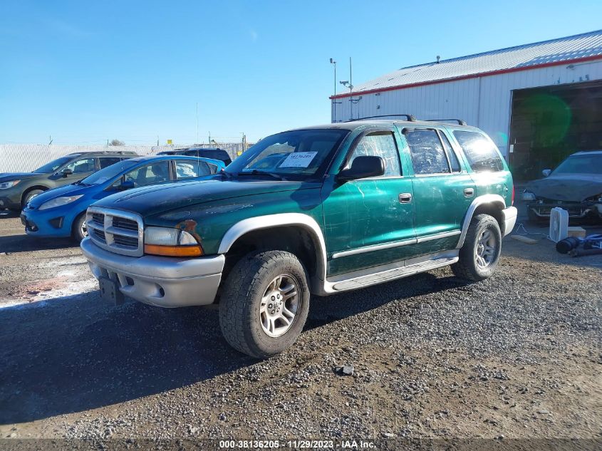 2002 Dodge Durango Slt Plus VIN: 1B8HS58Z02F218612 Lot: 38136205