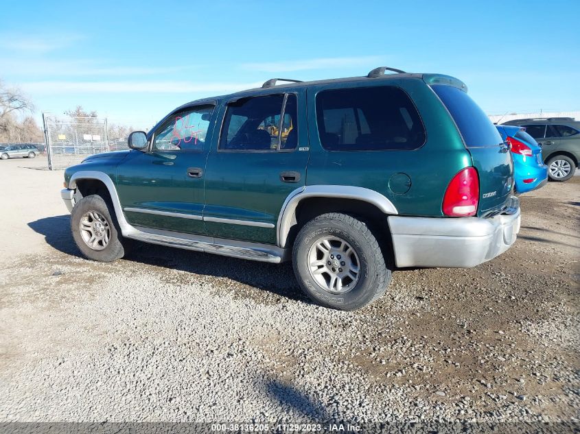 1B8HS58Z02F218612 2002 Dodge Durango Slt Plus