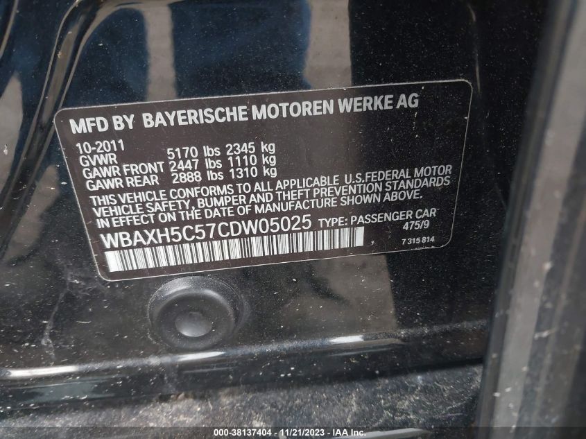 WBAXH5C57CDW05025 2012 BMW 528I xDrive