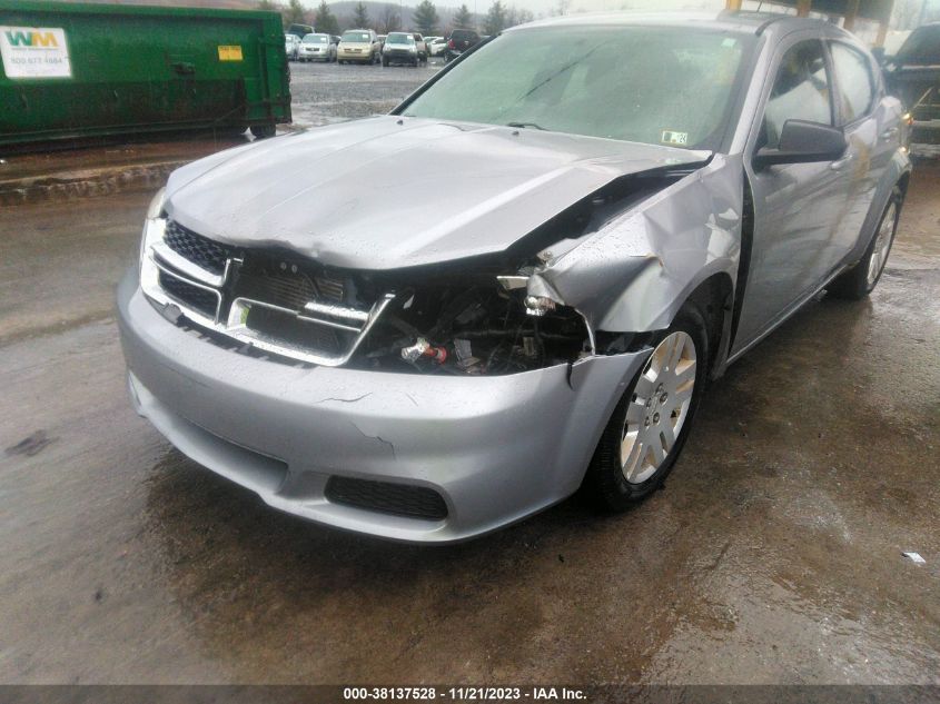 2014 Dodge Avenger Se VIN: 1C3CDZAB1EN128008 Lot: 38137528