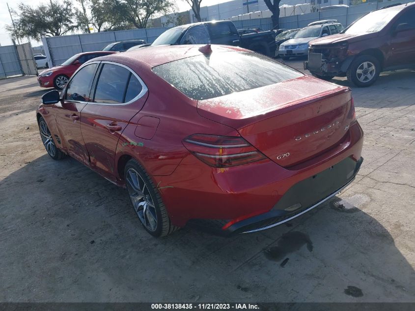 KMTG34TAXPU127411 2023 Genesis G70 2.0T Awd