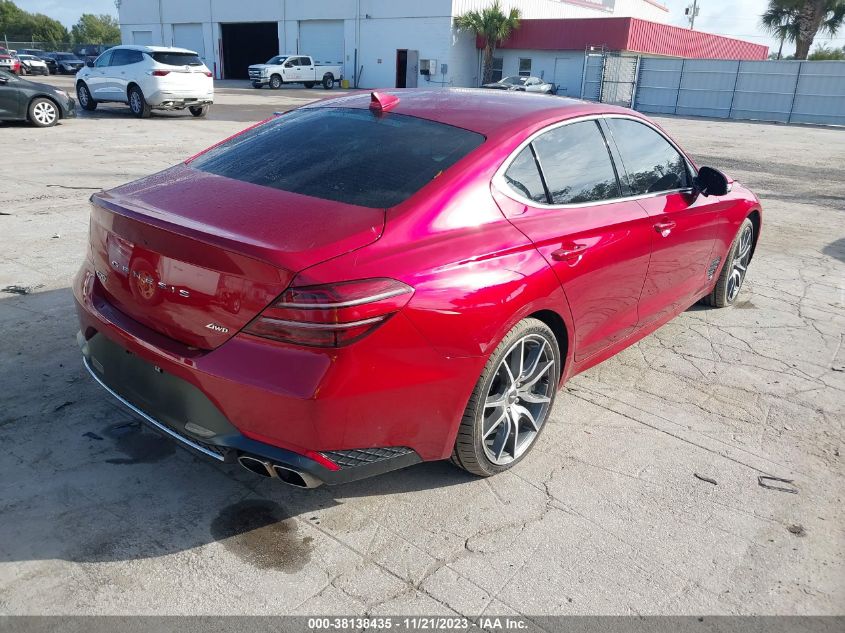 2023 Genesis G70 2.0T Awd VIN: KMTG34TAXPU127411 Lot: 38138435