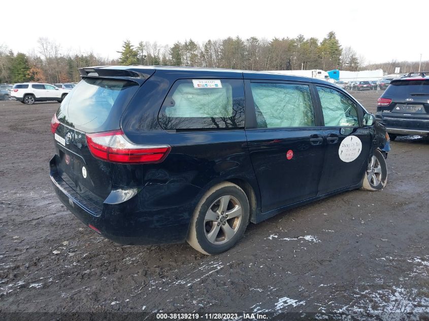 2018 Toyota Sienna L 7 Passenger VIN: 5TDZZ3DC2JS958252 Lot: 38139219