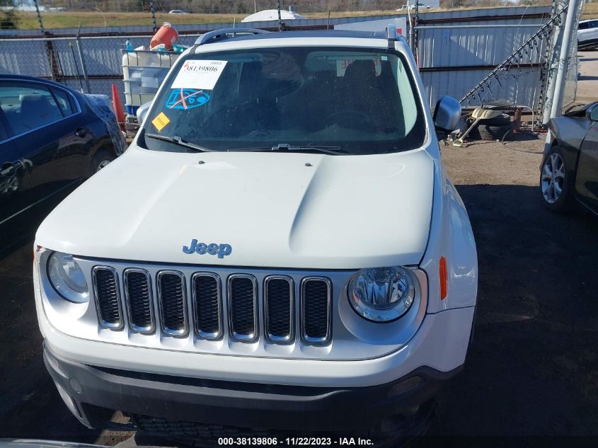 2016 Jeep Renegade Limited VIN: ZACCJADT0GPC76221 Lot: 38139806