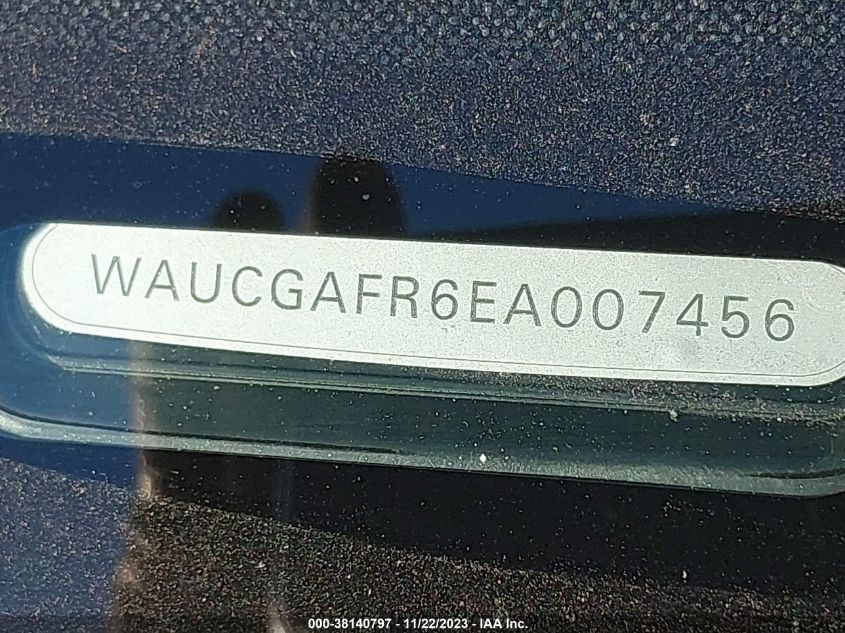 2014 Audi S5 3.0T Premium Plus VIN: WAUCGAFR6EA007456 Lot: 38140797