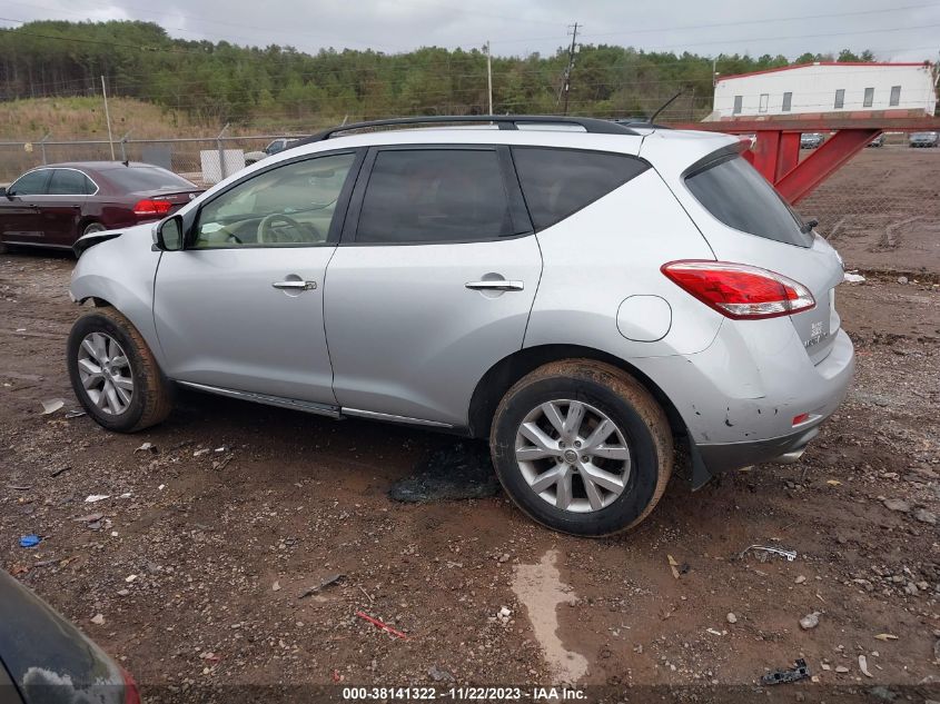 2013 Nissan Murano Sv VIN: JN8AZ1MU2DW202617 Lot: 38141322