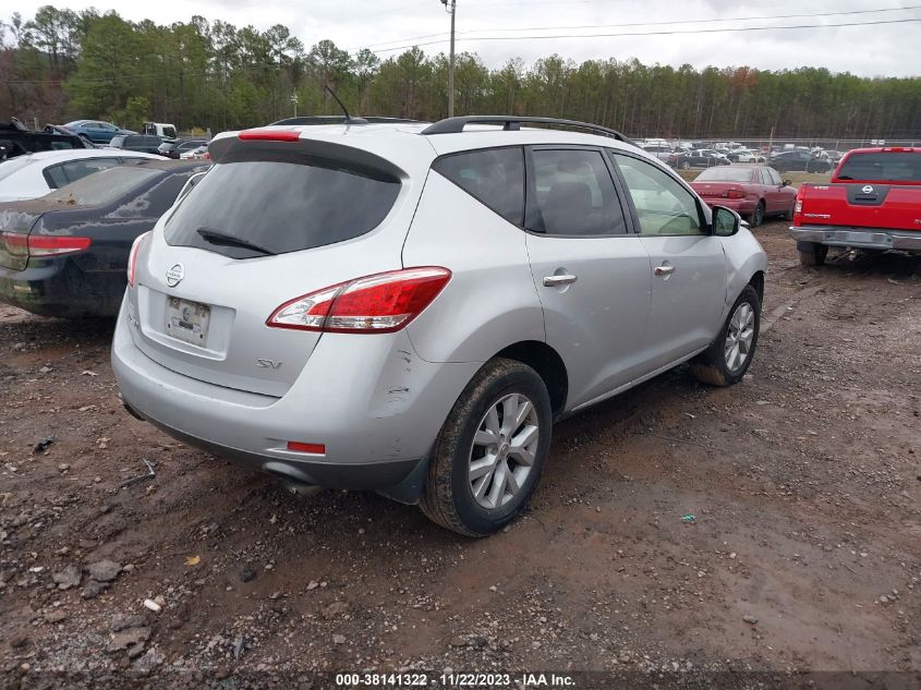 2013 Nissan Murano Sv VIN: JN8AZ1MU2DW202617 Lot: 38141322