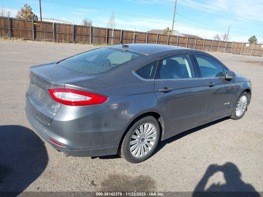 2013 Ford Fusion Hybrid Se VIN: 3FA6P0LU9DR298600 Lot: 38142378