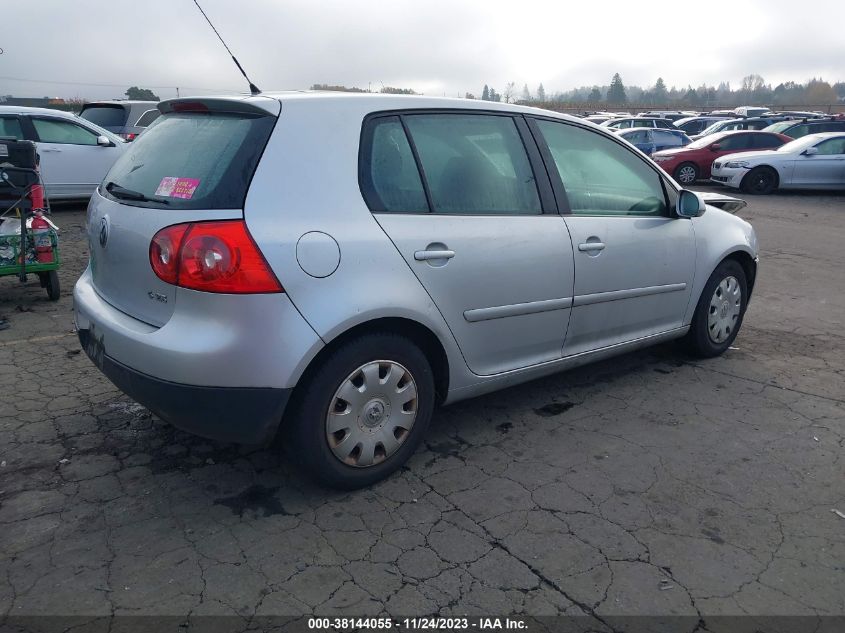 2007 Volkswagen Rabbit 4-Door VIN: WVWDR71K37W046252 Lot: 38144055