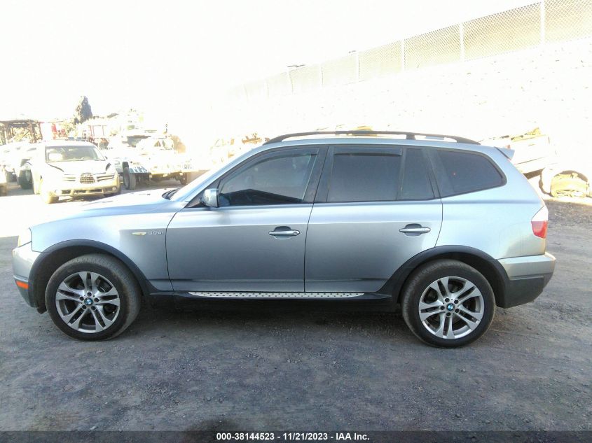 2008 BMW X3 3.0Si VIN: WBXPC93408WJ13127 Lot: 38144523