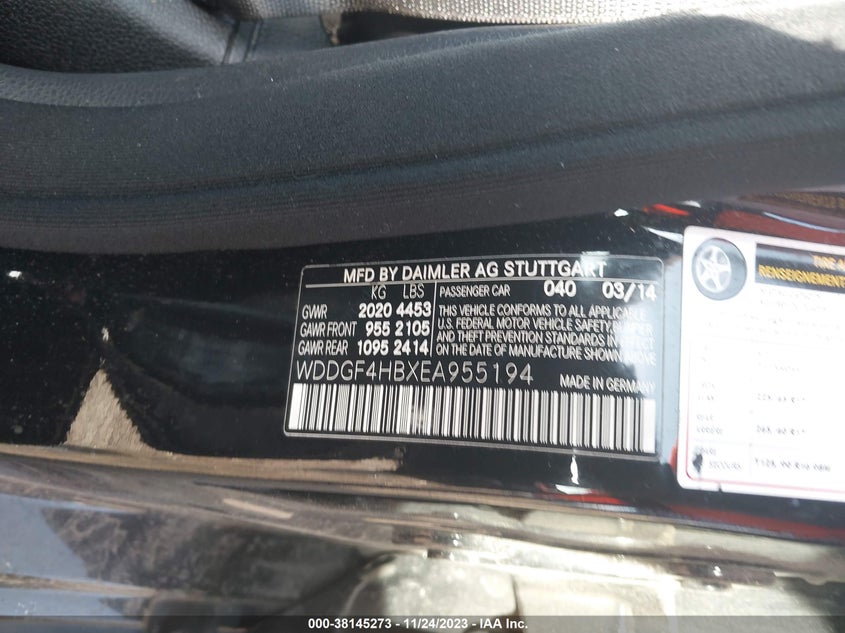 2014 MERCEDES-BENZ C 250 SPORT/LUXURY - WDDGF4HBXEA955194