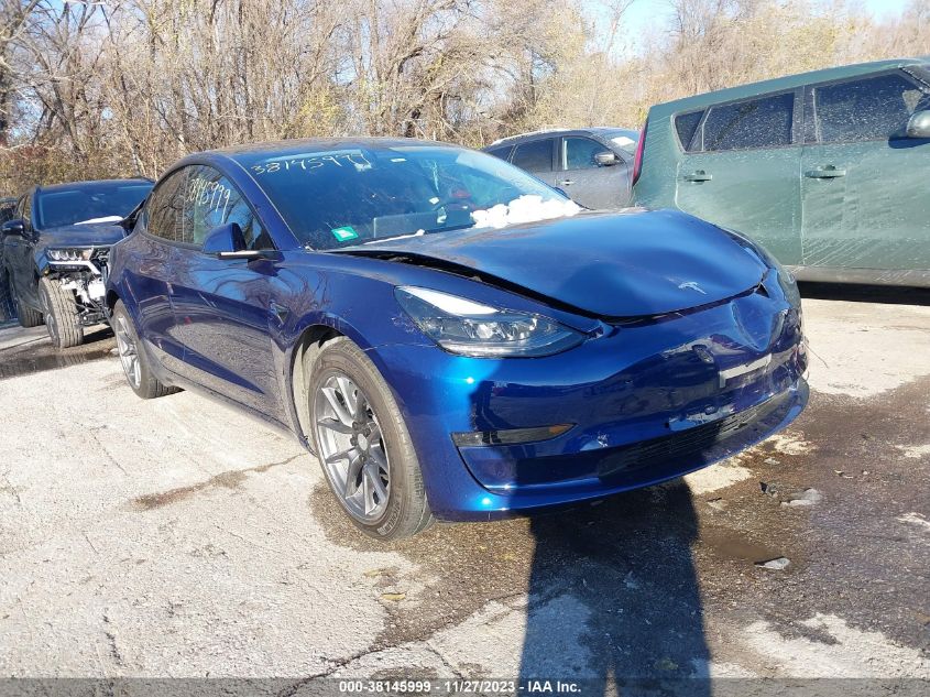 2021 Tesla Model 3 Standard Range Plus Rear-Wheel Drive VIN: 5YJ3E1EA2MF992476 Lot: 38145999