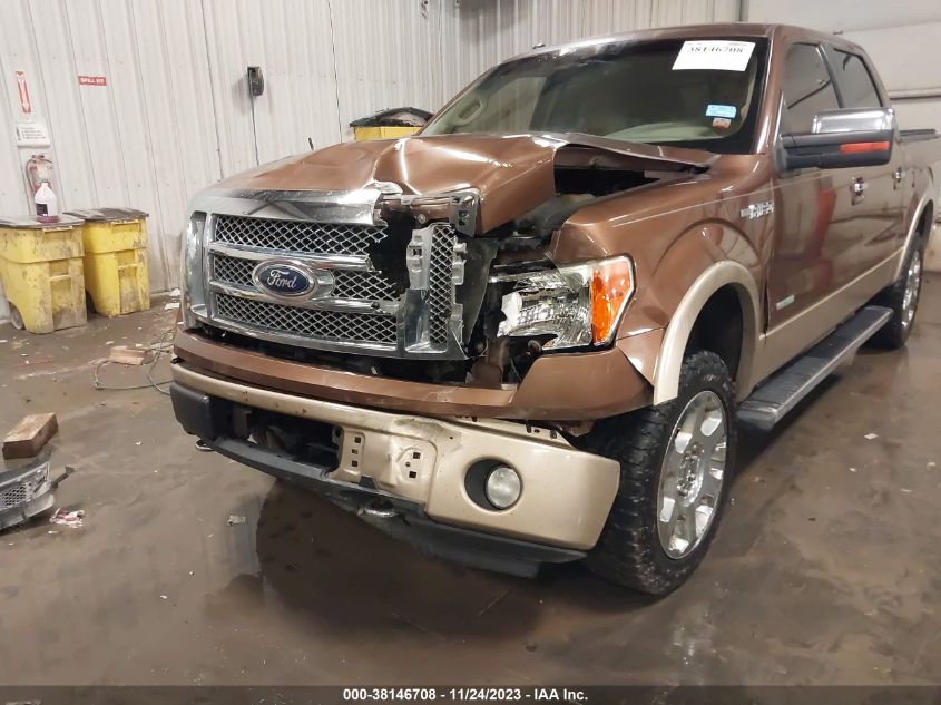 2012 Ford F-150 Lariat VIN: 1FTFW1ET8CKD13338 Lot: 38146708