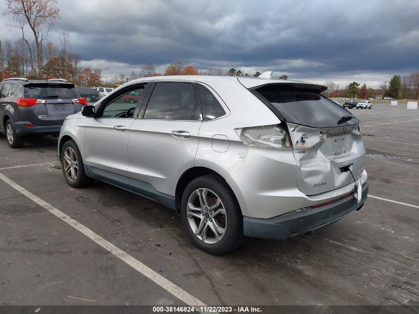 2016 Ford Edge Titanium VIN: 2FMPK3K99GBB44186 Lot: 38146824