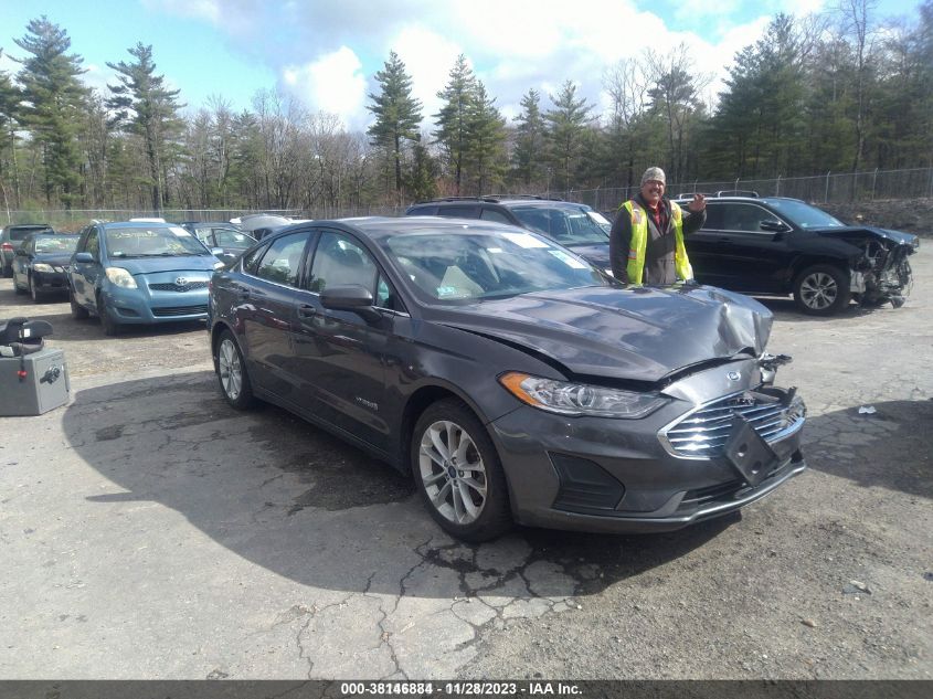 2019 Ford Fusion Hybrid Se VIN: 3FA6P0LU4KR101166 Lot: 38146884