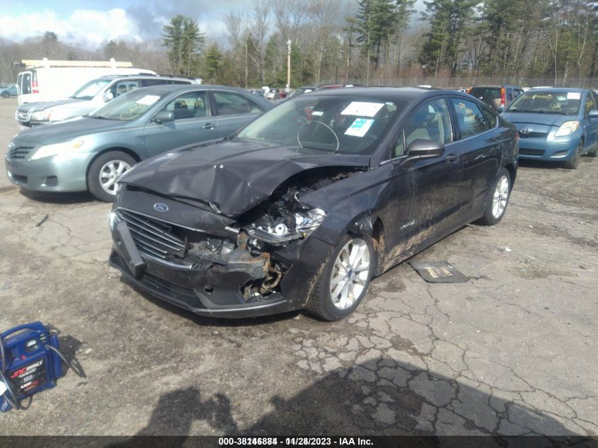 2019 Ford Fusion Hybrid Se VIN: 3FA6P0LU4KR101166 Lot: 38146884