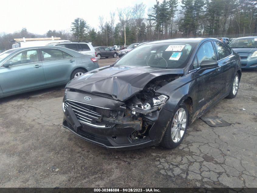 2019 Ford Fusion Hybrid Se VIN: 3FA6P0LU4KR101166 Lot: 38146884