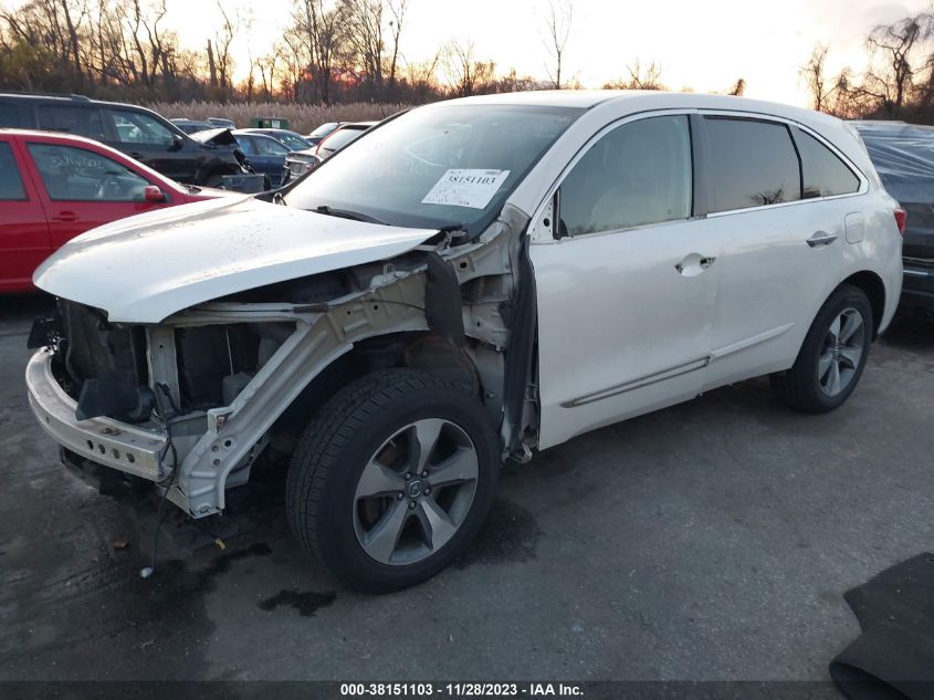 2014 Acura Mdx VIN: 5FRYD4H29EB015155 Lot: 38151103