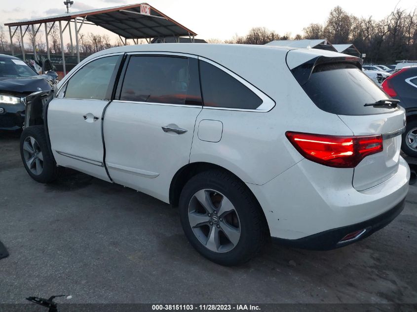 2014 Acura Mdx VIN: 5FRYD4H29EB015155 Lot: 38151103