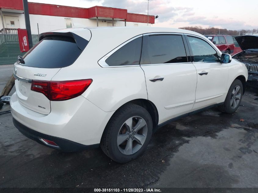 2014 Acura Mdx VIN: 5FRYD4H29EB015155 Lot: 38151103