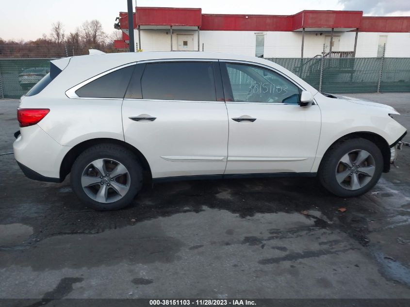 2014 Acura Mdx VIN: 5FRYD4H29EB015155 Lot: 38151103