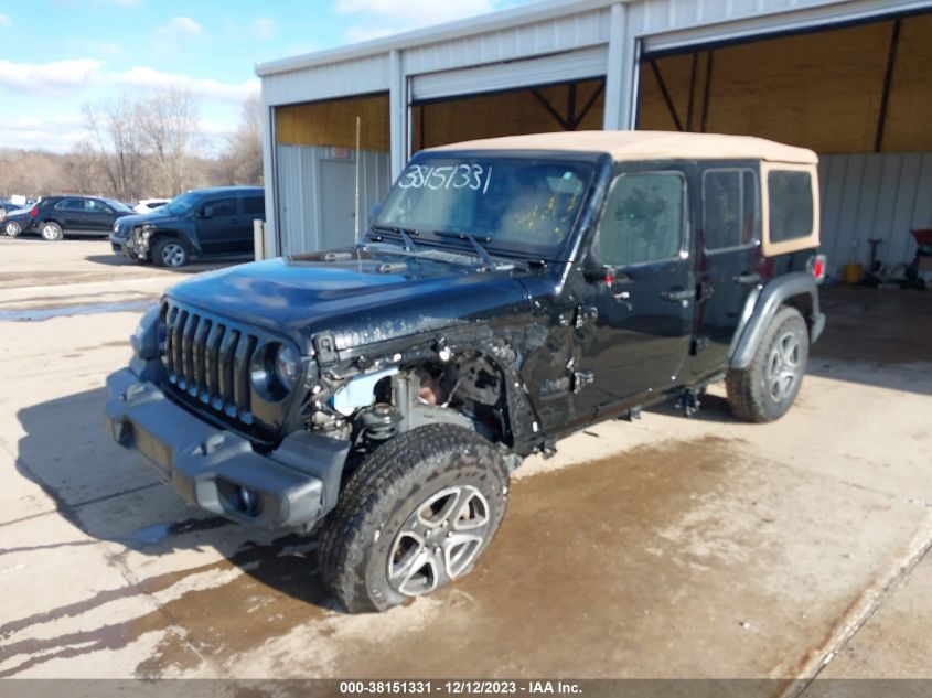 2020 Jeep Wrangler Unlimited Black And Tan 4X4 VIN: 1C4HJXDG4LW288669 Lot: 38151331